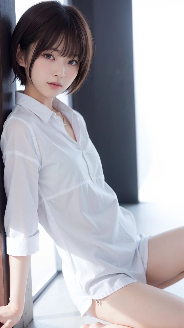 (masterpiece:1.2), (Highest quality), (Visible everywhere:1.3) ,(Very detailed), (8k, Complex), (Lens 135mm,F1.8), (Realistic)(Black background:1.3), Portrait Photography, Side lighting,Edge lights up,Best Shadow,Area light source,Perfect Anatomy,perfect face shape,Best for women,Best Female Body,Improves skin texture,Fine fabric pattern,Precise beauty,Delicate and delicate skin,Very detailed肌,Pale skin,Delicate hair,Glowing Skin,Very detailed顔と肌の質感, Shiny skin, Crisp details, 超Realistic, Fine and beautiful skin, 1 female, 30 years old, Japanese women, (thin:Weight 1.0), Small breasts:1.3, ((Bob Hair, short hair, Straight hair, bangs:1.3, Brown Hair)),Pervert woman, (Office Uniforms, ofiice suits, White blouse, Tight mini skirt, Nipples, Nipples), (((Cowgirl))), The buttoned up shirt flutters), necklace, (((Frowning、Open your mouth、Squint your eyes))), (((From below:1.5, Looking at the audience:1.3, close))), Female dog, Browsing Caution,