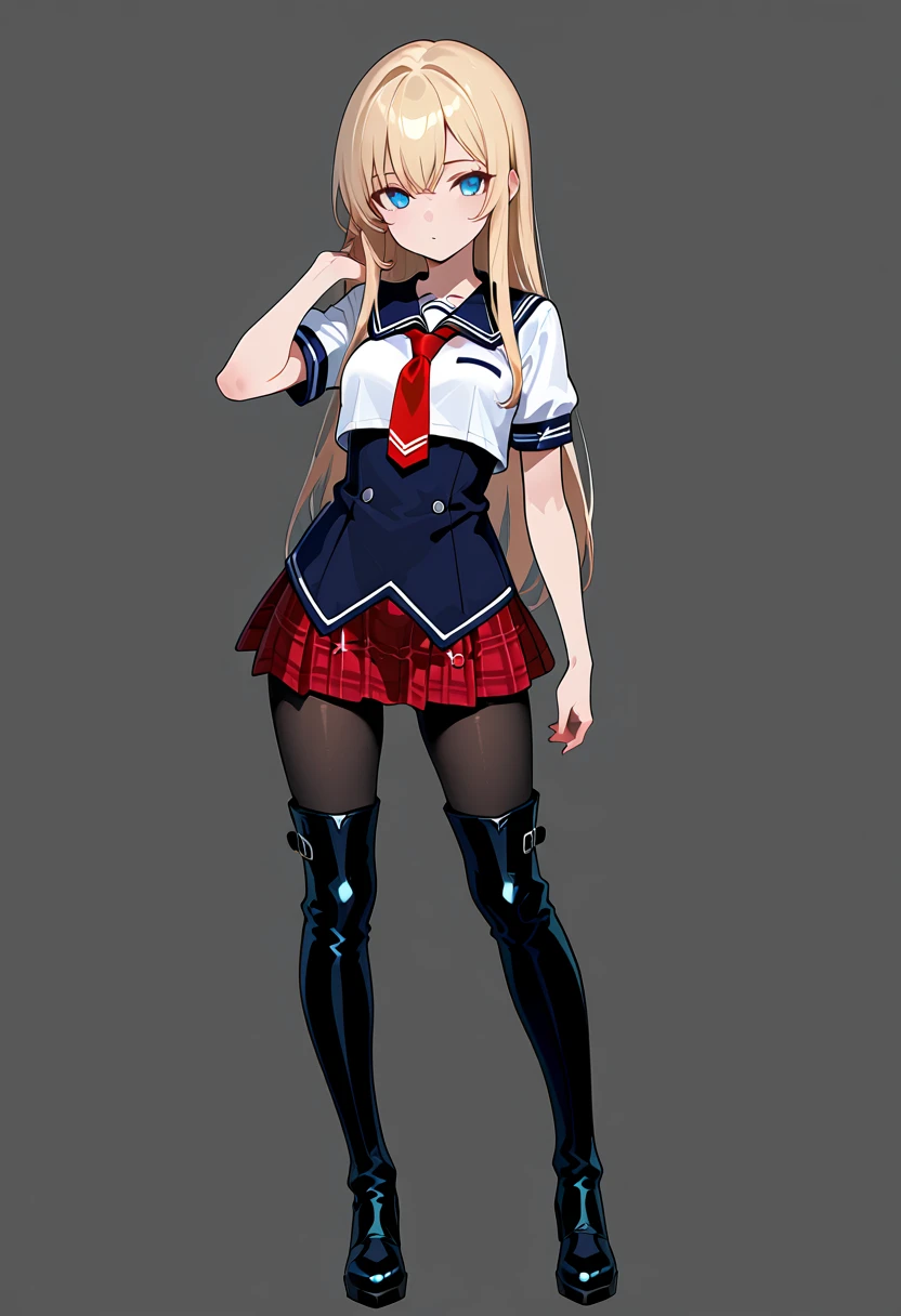 (best quality, masterpiece:1.2), ultra-detailed, ultra high res,
1girl, full_body, lying,
(twintails, blonde_hair, blue_eyes:0.8), ribbon, hair_ribbon,
choker, black necktie,
shirt, skirt, plaid,
fishnets,