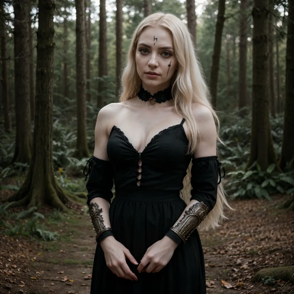 (Award-winning masterpiece:1.5), (incredible detail), (hyper realistic:1.4), (whole body:1.7), (fierce warrior woman with war paint), (preparing for battle), (detailed war paint), (dramatic lighting), (intricate details:1.1), female sexy vampire|albino, pale porcelain skin, sexy vintage black dress, smile, shallow depth of field, grin|creepy, nightfall, detailed face, night, wide hips, narrow waist, portrait of woman standing, detailed eyes, portrait of woman standing, 8k RAW photo, highest quality, looking at the viewer, best shadow, intricate details, long hair, bright eyes, forest, grave, gothic, goth detailed, highres, high quality, high saturation