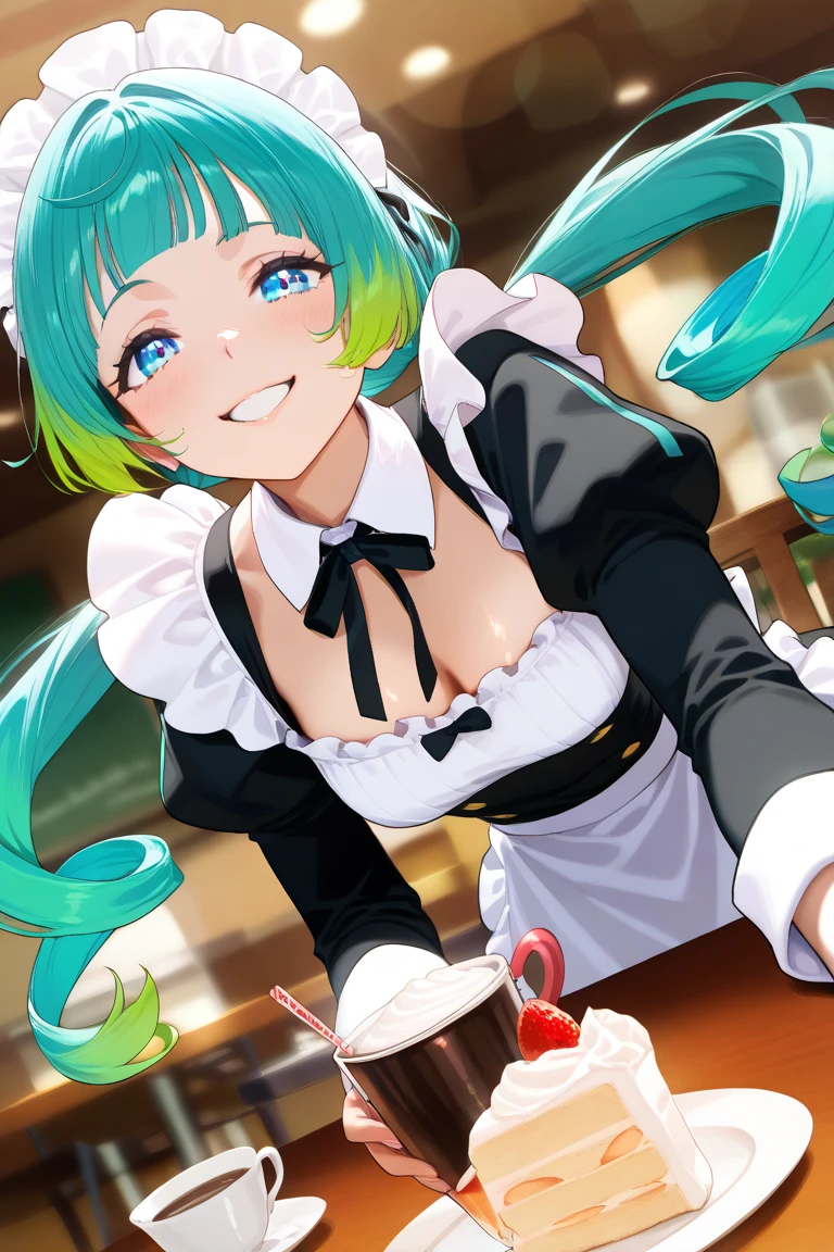 (masterpiece, top quality, best quality, official art, beautiful and aesthetic:1.2), ultra-detailed, intricate details, amazing illustration, award-winning art, atmospheric, BREAK, 1 beautiful girl, (17 yrs old girl),Solo,(cute:1.5),(chibi:0.6),(kawaii:1.5),(loli:0.5),BREAK, :d, (twintail, green hair, horns, long hair:1.35), (yellow eyes, double, slanted eyes:1.45), blush, double teeth, ((D cup breasts))), heart, gaze, maid, /maid dragon/, dragon tail, (long eyelashes, double eyelids, fine eyebrows:1.2), solo, glowing skin, clear skin,(best quality face),(Top quality glowing eyes),(The best smile,:D:1.45), BREAK (Pink Theme:1.4), (Vivid colors:1.3), (Playboy Bunny,:1.45), hugging a teddy bear, Sparkle effect, random colored petals, Many petals, Fluttering petals, prismatic effects,

BREAK,(morning), inside in room,Gothic bedroom, a canopy bed,huge window,naked girl poster,coke,on  back, tusk, Open mouth, Looking away,depth of fields,

 BREAK,wakame,wakame,wakame,(Cowboy Shot:1.4), 

BREAK,(Blurry background:1.3),(absurderes, hight resolution, Super Detail Art),cel shading,Clear Color, Lonely optical effect, Beautiful pictures, Bright glow, mystic atmosphere,(Close-up of girl:1.1), Mystical light particle effect,manga influence, clean line drawings,