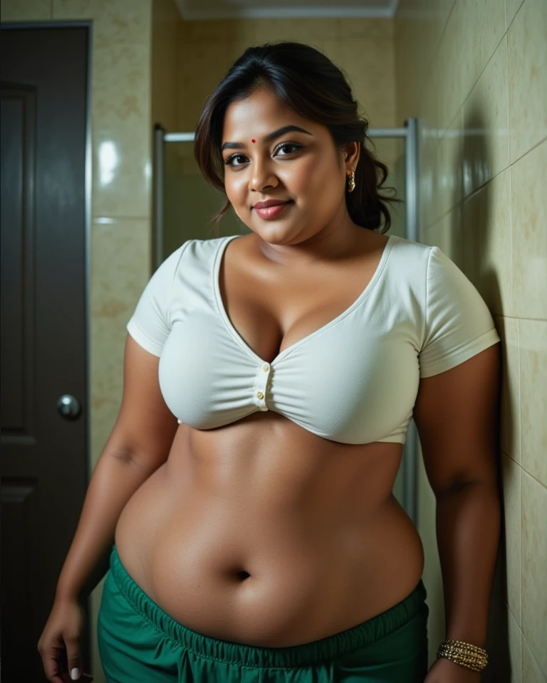 Indian woman masterpiece, best quality, ultra-detailed, (warm hue, warm tone: 1.2), Indian woman wearing colorful saree, 20 years old, (chubby cheeks:1.1), (curvy body:1.2), (eyeglasses), (bindi), An Indian beauty, charismatic, light Indian- skin, view the viewer, naughty smile, villa in the background, cinematic light, side lighting, ultra high resolution, best shadow, RAW, seductive look, 4k