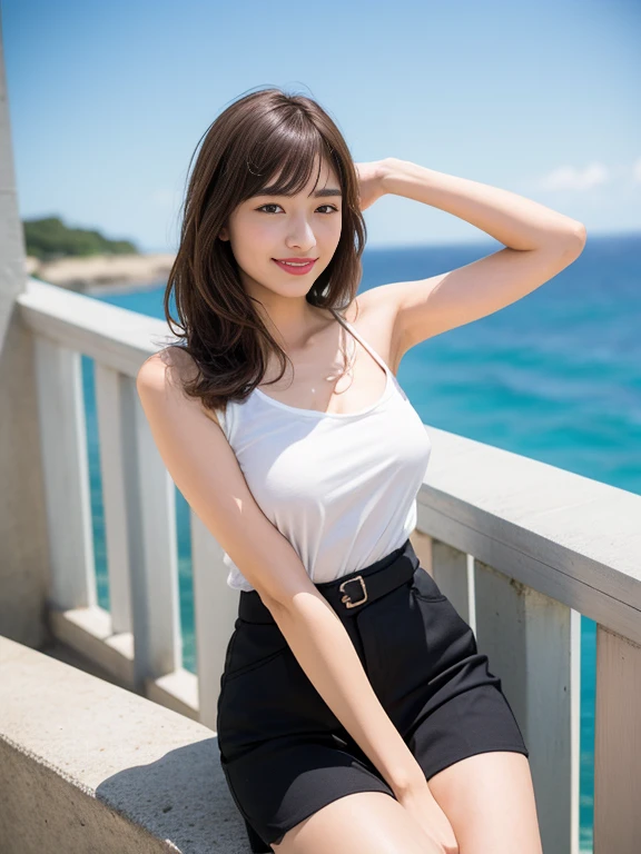 ((Exposing shoulders)), ((Ample breasts)), ((The skirt is short)), ((Sexy Legs)), ((whole body)),practical, Stylish girl,1girl,sexy pose,best quality,masterpiece,illustration,an extremely delicate and beautiful,CG,unity,8k wallpaper,Amazing,finely detail,masterpiece,official art,extremely detailed CG unity 8k wallpaper,incredibly absurdres,huge filesize,ultra-detailed,highres,extremely detailed,beautiful detailed girl,realistic,outdoors,light contrast,(White tee shirt、Shorts,、Red lipstick、Looking from below、smile、(Ocean、Ocean岸で歩いている)、ショートヘアー
Waiting to start