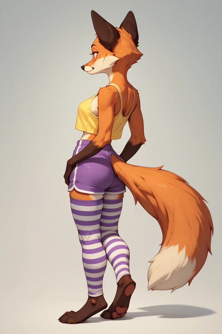 Color pencil sketch, No background, white background, ((by reysi)), Furry, solo, ((Australian Shepard)), detailed fur, ((teen)), ((male)), ((full body)), ((digitigrade legs, knees buckling, shaking motion lines)), ((slender, skinny)), white hair, nervous sweat, (smile, eyes closed tight, mouth open, teeth , ear ring, tight choker), (black leotard, garter, stockings), (focus on butt, behind view, short tail), (bending over, seductive, sensual, erotic)