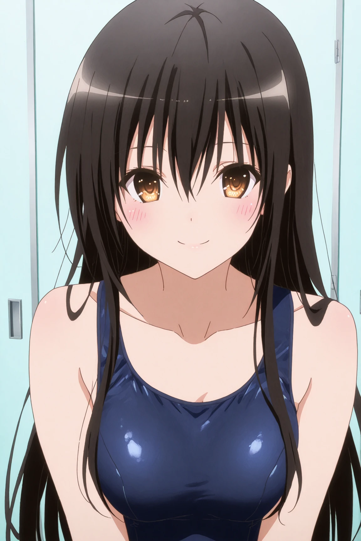 One girl,((takano)),smile、Gentle expression、Welcome、The whole body is shown、Sexy pose、gym、Light yellow leotard、Leg spread、A complete depiction of the human body,masterpiece, Highest quality, Game CG, ultra detailed、highres、extremely detailed CG