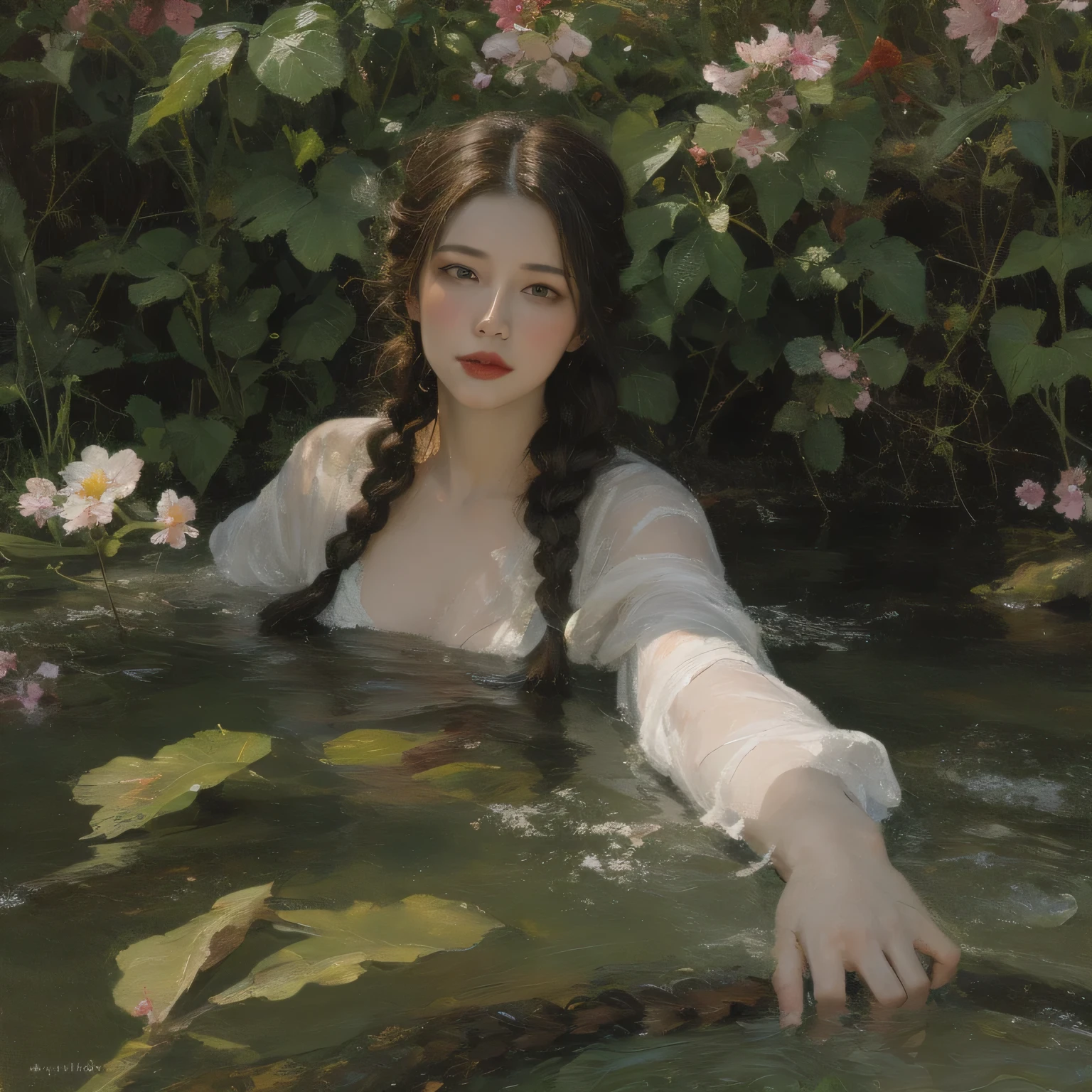 absurd , high resolution, Super detailed, (8 year old girl:1.3), Large Breasts，Happy, rest, Sundress, Ink cap, mary jane shoes, rest, Rich gradients, extreme colors, Extreme details, Clear light perception, rest, (many, Impressionism, ), Anime Characters, rest, The opening of your legs,Fluid between thighs、Flowing liquid，touch、disheveled、Comfortable to wear,Chest contour、(((Wet clothes))),Pipe top，(((Ultra-thin clothing))),(Body model),((Body outline)),Grin, blush,Overactive Expression,