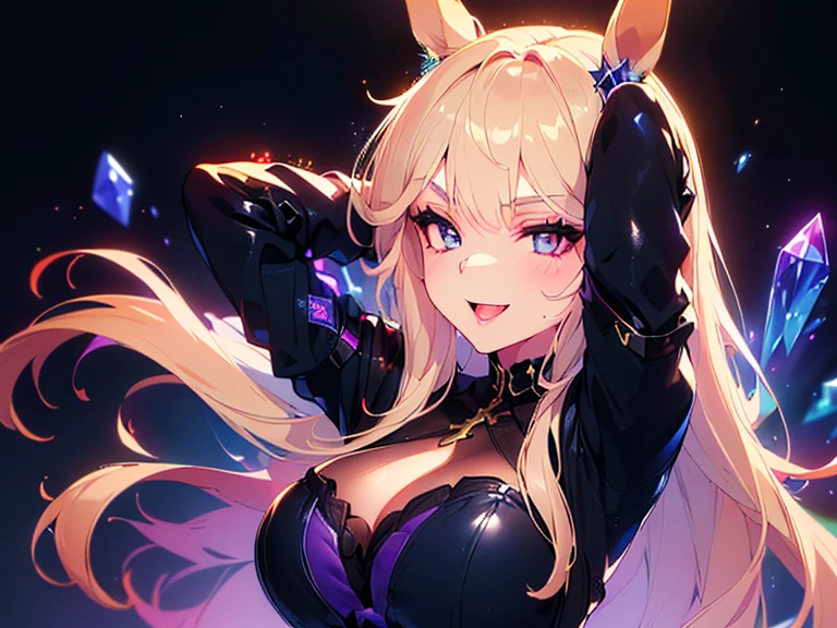 (masterpiece),(Highest quality),(Super detailed),(Best illustrations),(Best Shadow),(Absurd),(Detailed Background),(so beautiful), 16K, 4K, (so beautiful)big_bluearchive, One person, alone, Blonde, Big Breasts, , , , , fluorescent pink eyes, , , , (Oculogyric crisis), , Perfect figure, heart-shaped pupils, BDSM, , paw pose, Arched back, tongue out, , , orgasm, afterglow, erotic smile, , Beautiful nipples, pussy, , , Sexy posture, , (Breast fetish), (cross-eyed), (rolling eyes), , water eyes, tears, brainwashing, Hypnosis, first round, , saliva trail, , shiny skin, , , , ahegao, BREAK, , Dramatic lighting, Psychedelic Background, pink neon, , night, neon disco, , Torrent of Light, mysterious, spoken heart,