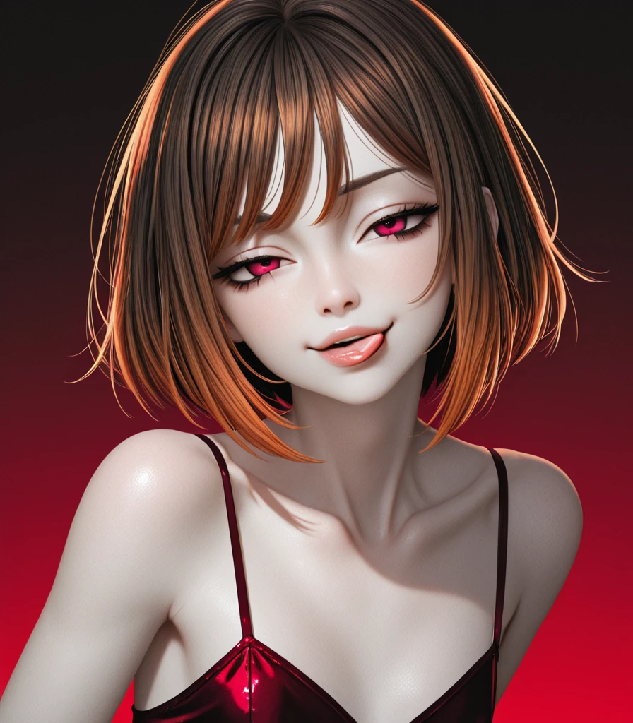 National Science Foundation,masterpiece,High resolution,8K,Art,digit,Three-dimensional,Realism,Kyoto Animation Style,your name movie style,looking into camera,Soft Light,Glowing skin,(1 female: 1.3),(alone: 1.4),(((Ombre hair))),(Gorgeous black lolita),Black Lolita is inlaid with dark red gems,(crystal hairpin),(small crystal necklace),(crystal small earrings),(crystal bracelet),(Crystal ring),Long eyelashes,Slender legs,Short Bob,Close-up of upper body,Close-up,close view,In the castle,(dark red eyes),(open mouth),(blush),(lovely and delicate),(angry)(((feel angry)))