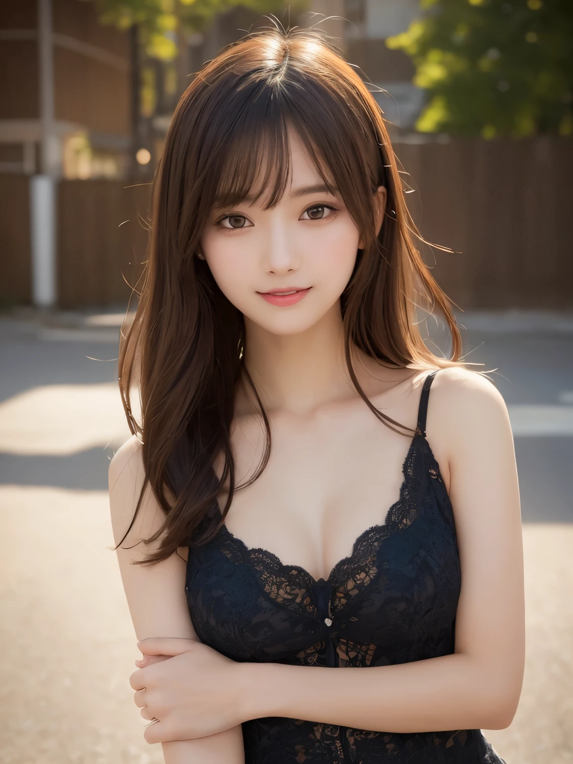 finely detail, hight resolution, hightquality、Perfect dynamic composition, Beautiful detailed eyes, Medium Hair,Natural Color Lip,Kamimei、Shibuya、20 years girl、1 persons、Transparent skin、Glowing hair、masutepiece, Best Quality, Illustration, Ultra-detailed, finely detail, hight resolution, 8K、The correct state of the human body、randome pose、Gravure Model Pose,Hair soaring in the wind、Underwear,length hair,Big Tits,gigantic cleavage breasts, Bold sexy poses,Colossal tits、up of face