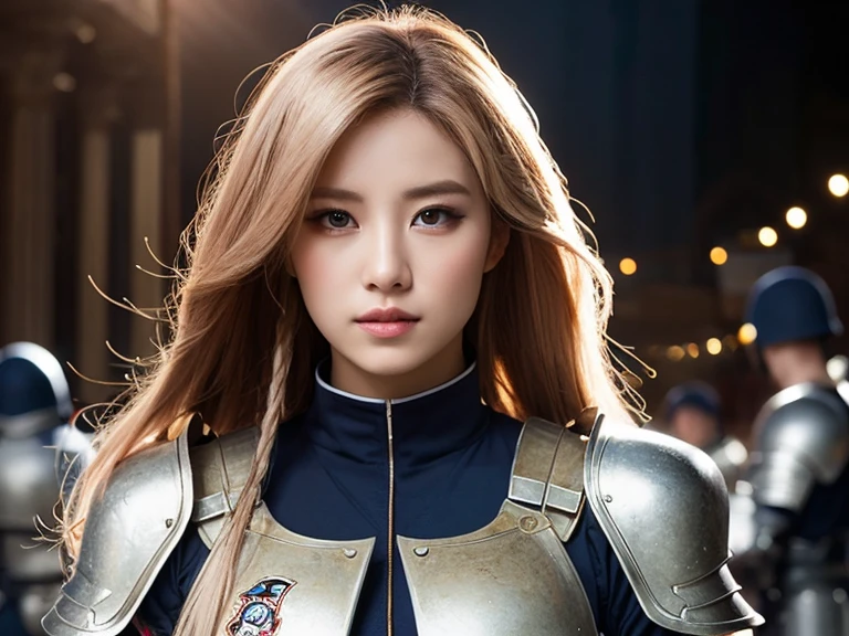 ((masterpiece), (best quality), ultra high res, highres, (raw photo:1.2), (photorealistic:1.4), Exceptional detail, dramatic lighting, highres,  8k, absurdres, 
1girl, blonde hair, wavy hair, UltraSeven body girl face, outdoor, monster, epic battle, 
ulzzang-6500:0.7,    <lora:UltraSeven:0.75> ,  <lora:FilmG4:0.3> <lora:jcly_v1:0.45>
