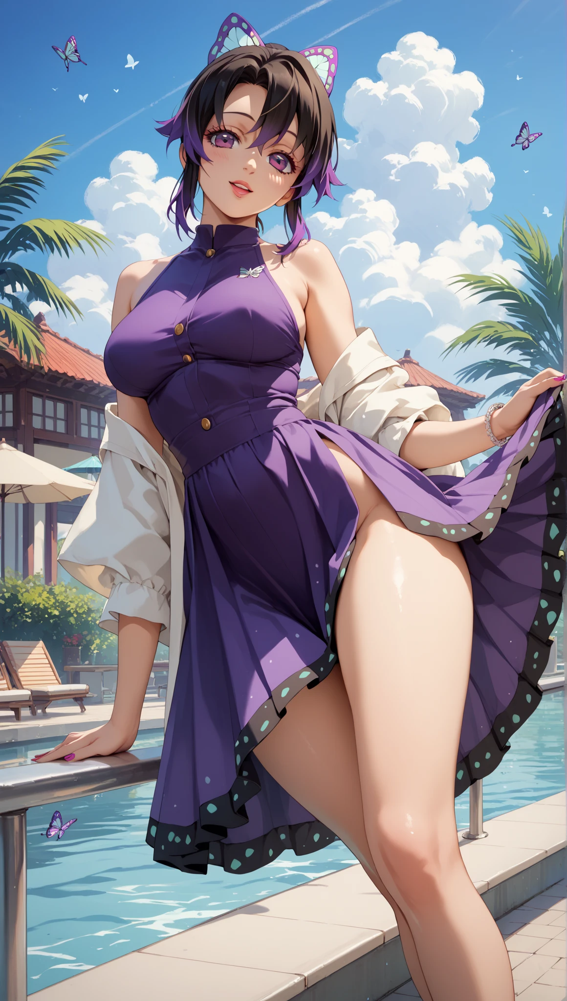 Anime girl with very big breasts and very big ass, full body Xianxia, small curvy ,((squatting)), full body,arms behind head,, {spread legs}, bow-leggedness, Crab crotch,((solo girl)), big, big ass, miniskirt, (( thighhigh)),((crotch))、(POV))))、,curvy,(thighhigh),(China dress))、(long slit)、pixiv3dcg,, negative, pixiv, ecchi, otporo potion, full body commission four, top rating on pixiv, ecchi anime style, seductive anime girl, pixiv, Allalin posing in white swimsuit by the pool, wet swimsuit, wearing swimsuit, full body shot in bikini, violet myers, swimsuit model, retro swimsuit, wearing white leotard, next to pool, sparkly swimsuit, portrait Sophie Mud, wearing white bikini, wearing wet white short dress, white bikini