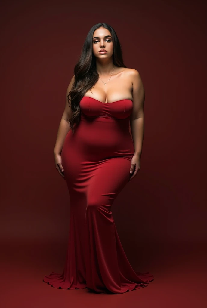 Une femme maghrébine qui a des gros sein avec une robe sexy qui fait des achats de robe dans un magasin de luxe dans la ville de canne qui parrait reel