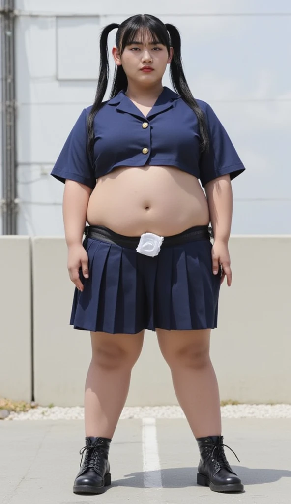 (masterpiece, best quality:1.2), Ugly girls, fat, serafuku, tiny breasts