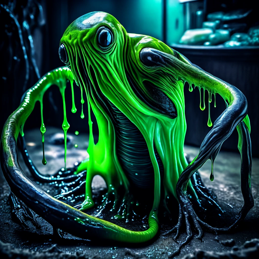 Watch yourself rot in a box, Dirt in ya nostrils, worms all in ya thoughts, <lora:EnvyVividXL01-adamw:0.7>, <lora:SDXLFaeTastic2400:0.8>, Hard Lighting, <lora:Bio-Luminescence:0.8> bioluminescent, glowing