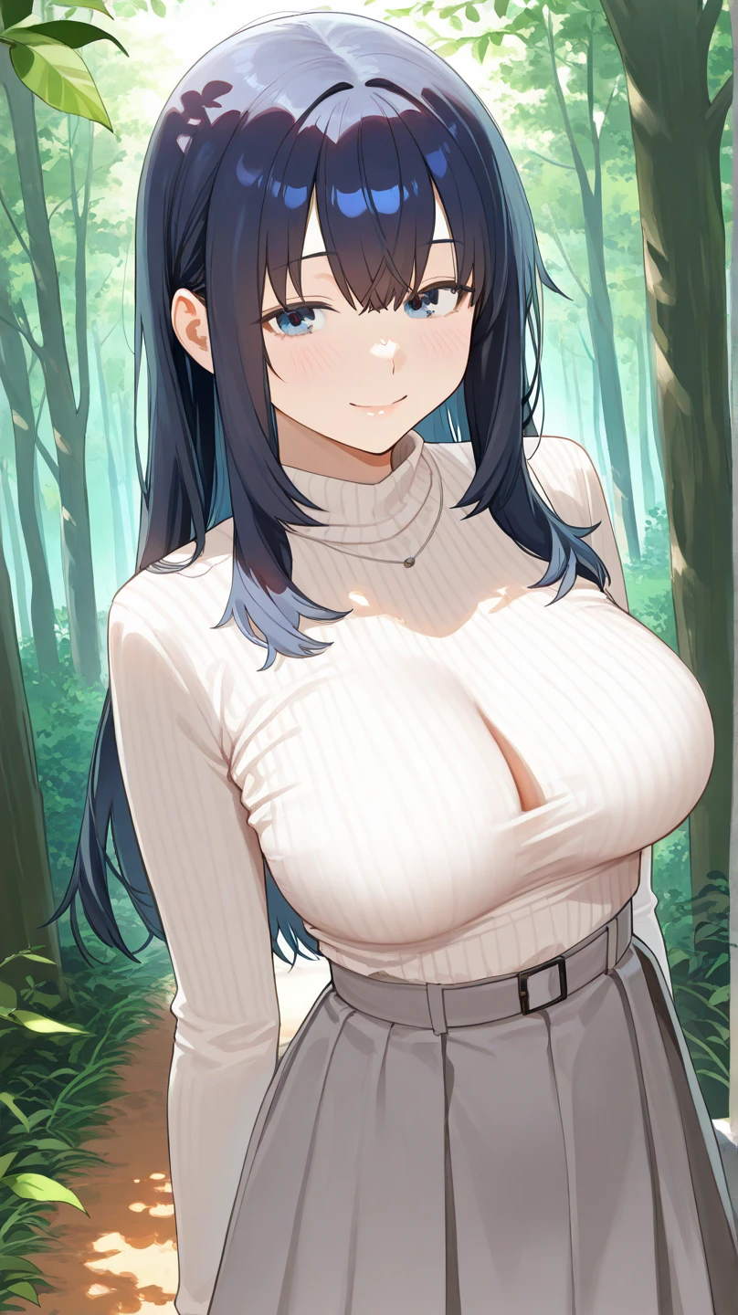 (Perfect body),Best Quality,(8K Portrait),(Official art)、(NSFW)、(((muscular)))、embarrassed from、1girl in,(:D)、One eye is closed、(((thick thighs)))、(((blush))),(Sweat),((((large udder))))、(big butts)、(Dark hair),((bob cuts)),Short hair,Blunt bangs、 (Yellow eyes),(((Sleeveless brown ribbed sweater)))、(Blue mini skirt)、(skirt rift)、Black knee socks、((White panty))、((((Panchira))))、(Armpits)、(spreading legs)、(In the street)、dynamic ungle、Dancing、