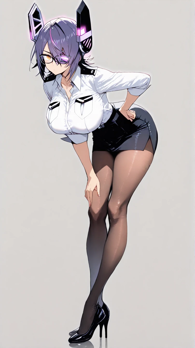 (blonde gal in a sexy schoogirl:1.5)、(grin:1.35),beautiful breasts、(Spread legs),(very short hairstyle with a random bangs:1.15),(knee socks:1.5),(Sexual harassment while bent over:1.5)、(sexy face:1.35),