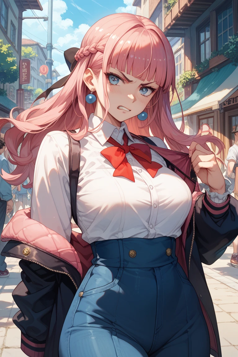 cute school girl in the tokyo streets wuth big tits neon
