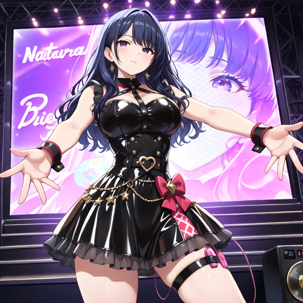 ((Highest quality)), ((masterpiece)), (detailed), (Perfect Face)、The woman is Reika Aoki with semi-long hair、The woman is a stripper, wearing a sexy and gorgeous strip dancing costume, and captivating the audience with her sexy, attractive and provocative strip dancing.