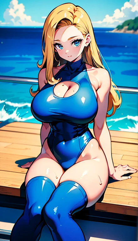 ((masterpiece)), ((high quality)), ((Very detailed)), ((High resolution)) ,((8K)), Beautiful woman, ((She is one of the most famous glamour actresses in the world..)), Unparalleled beauty, ((Huge breasts)), ((Big Ass)), ((Deep valley)), Slim waist, Proudly, Ultra detailed face, Perfect Skin, (((Half-up hairstyle, Blonde Straight Hair))), blue eyes, Fine grain, Full body image, (((anime))), ((glamorous)), 24-years-old, ((Incredibly beautiful woman)), ((I-cup bust)), ((((Sling Bikini Ring Wear, See-through inner)))), ((Beautiful breasts)), Beautiful feet, 8 Life-size, anime, The most beautiful、Strongest, ((charm)), ((Half Japanese and half British)), ((Adult face)), ((Open Finger Gloves, Five Fingers)), (((Women's Mixed Martial Arts, Martial Arts))), ((Fascinating)), Sexy pose,