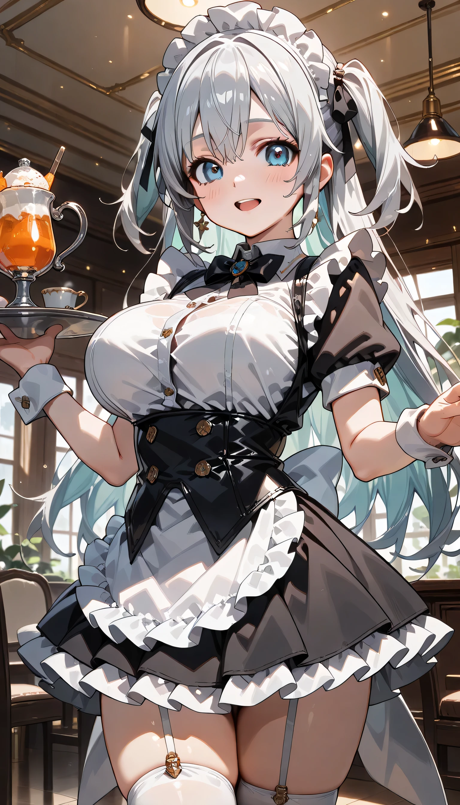 (photorealistic:1.8, highest quality:1.8,8K masterpiece:1.8,High resolution,muste piece:1.8,RAW Photos,cinematic lighting),No split screen、morning、Good Morning、The coffee shop of the future、
(One android girl brewing delicious coffee:1.3)、Completely naked、choker、Shop clerk uniform、mini skirt、beautiful breasts、beautiful butt、beautiful thighs、plump nipples、(Nipples visible through clothing)、cameltoe、
pop art design、cutting edge fashion、conceptual art、
(Beautiful, shiny pale-brown hair:1.5)、shining blue eyes、Warm Smile
