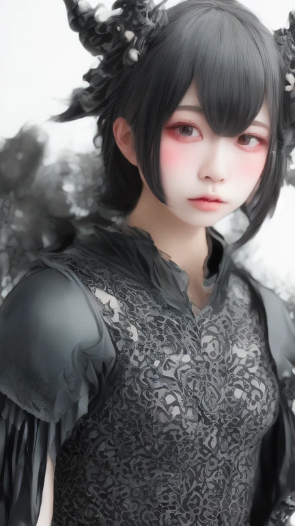 a demon pioneer wearing spiky obsidian armor, Lead an army of undead