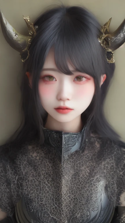 a demon pioneer wearing spiky obsidian armor, Lead an army of undead