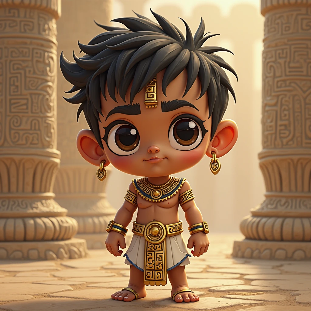Little lord krishna look like 10 year old cute Indian boy on the desert. Crown. Jewelry.