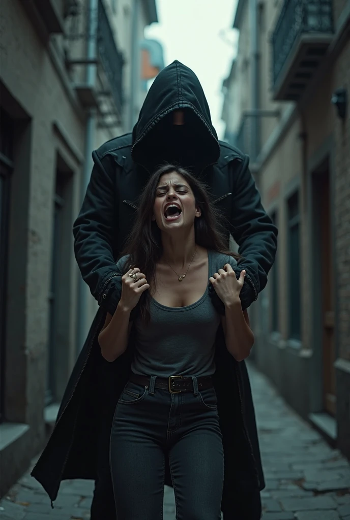 Image about street sexual harassment and sexual violence that shows how painful and traumatic this behavior can be for women in 2D.