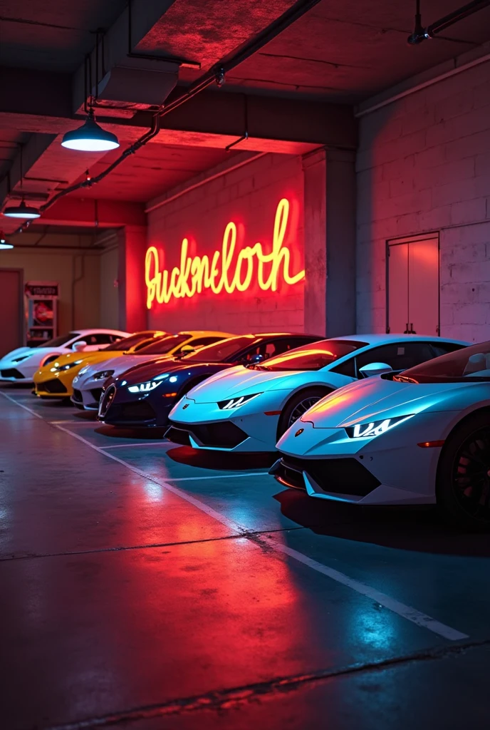 
-Vehicle: A luxury open up car
-Models: 5 Korean idol girls dressed in elegant
-Neon Sign: A road sign with "Boss B" in vibrant neon lights in the background.
-Colors: Use luxurious metallic tones and neon effects.
-Style: Aim for a sophisticated and modern look with professional design help.