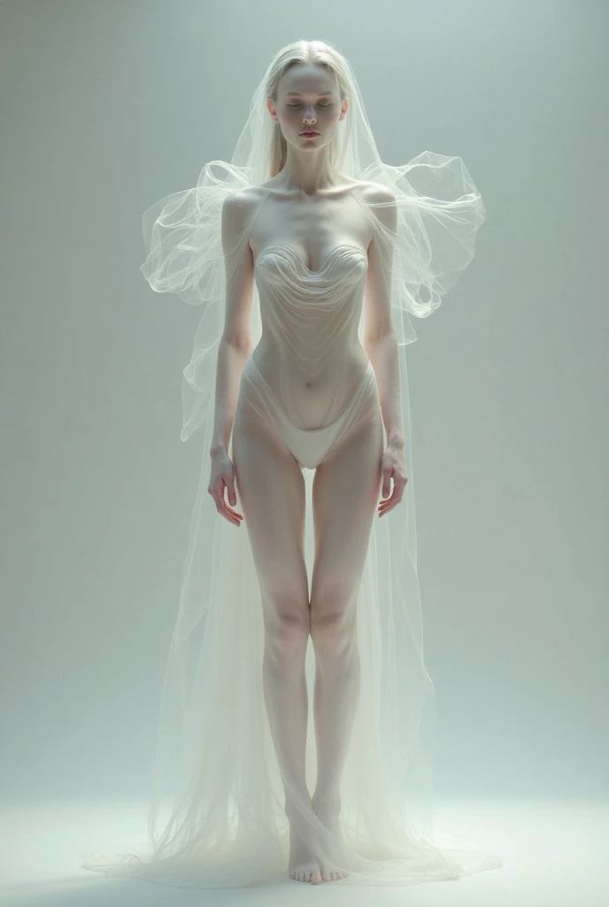 Create an image by 3D illustrator sinai, pure devine pale skin 