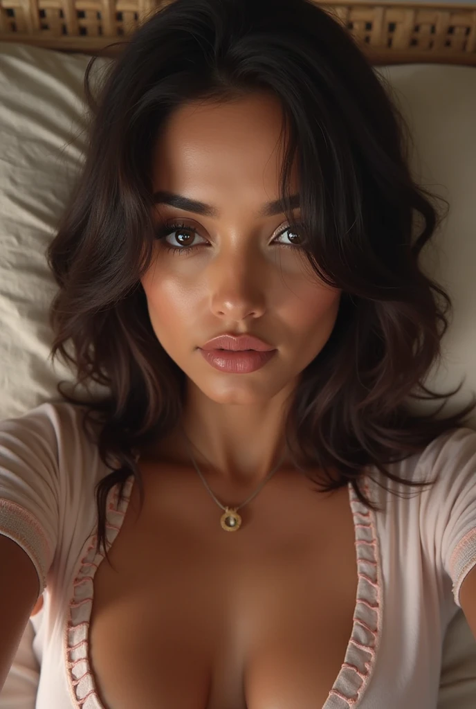 Make attractive with boobs out body curvy longer hair