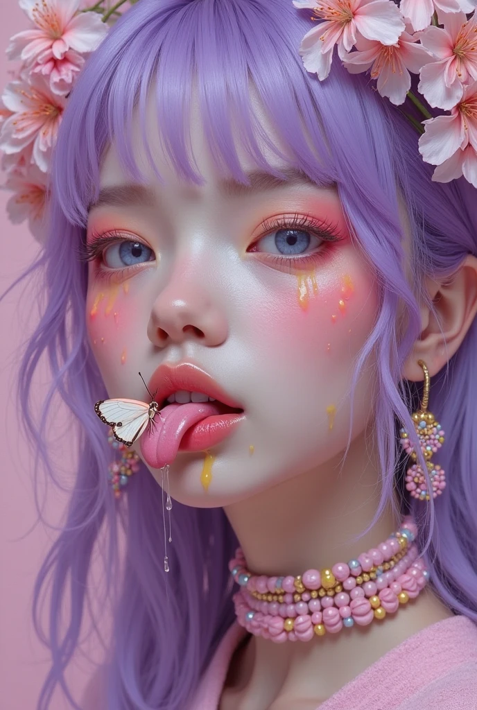 there is a woman with pink hair holding a piece of cake, kawaii realistic portrait, artwork in the style of guweiz, realistic 3d anime style, pink twintail hair and cyan eyes, realistic anime art style, inspired by Yanjun Cheng, Pink, with pink hair, Guweiz, realistic anime art style, realistic art style, anime realism style