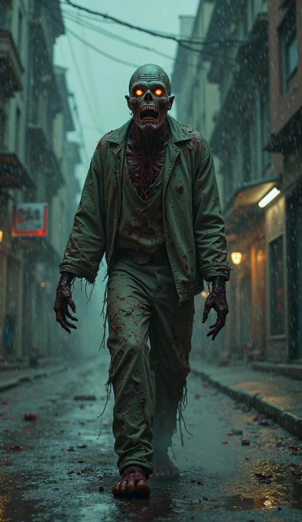 A zombie is walking