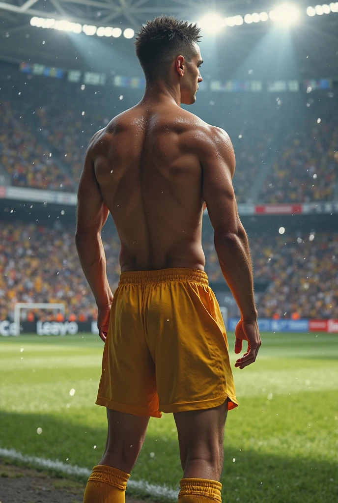 Luka Modric, 8k, RAW photo, (top quality, masterpiece, intricate detail: 1.4), (realistic, photorealistic: 1.3), (realistic: 1.3), photorealistic, Real Madrid male soccer (rainy weather)), (heavy rain), (((wet soccer field)) , Wet skin, (Transparent nipple protuberances)) luka modric in a wet costume standing on a football field, Alexey Egorov, Wojtek Fus, Karol Bak Uhd, Alexi Zaitsev, sweaty 4 K, Barbara Hammer 4 K, Maxim Sukharev, Anton Fadeev 8 K, Kyrill Kotashev style, wet rainy, sweaty wet skin