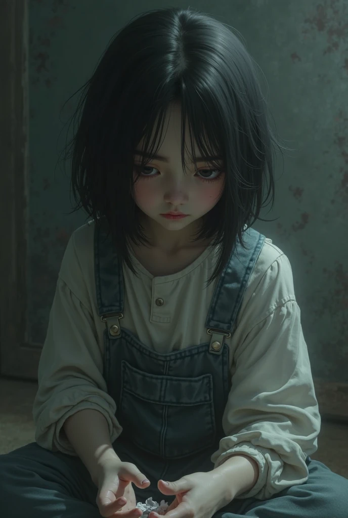 In the corner knelt a thin little figure,The five-year-old boy has a delicate white face,There are cinnabar moles on the forehead,Bright red as blood。