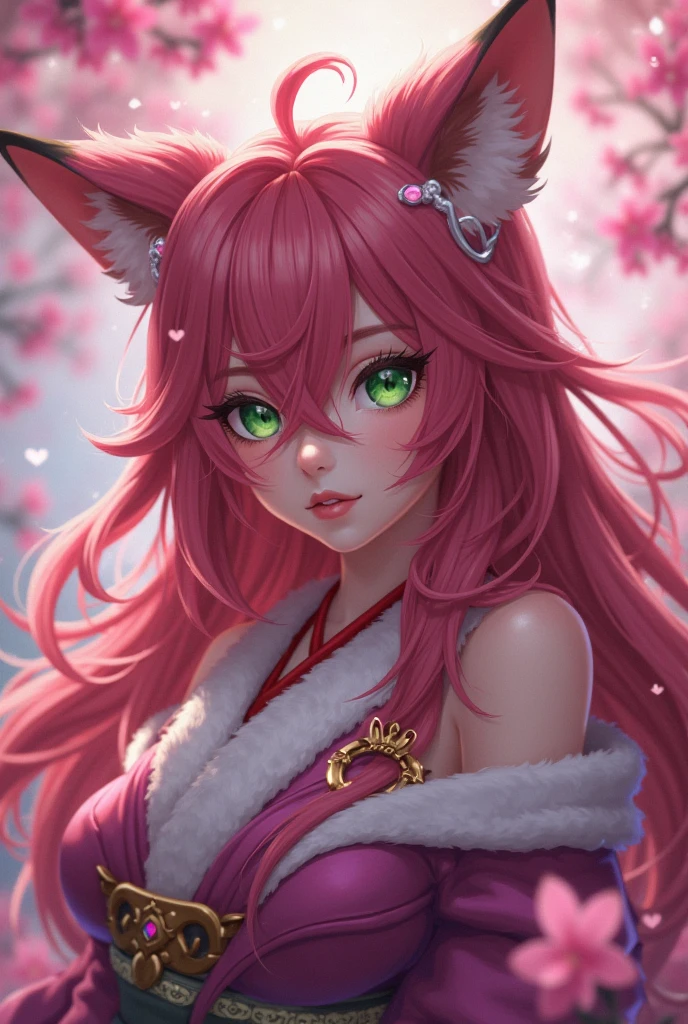 ultra cute Ahri in a huge pile of cherry petals, all intimate body parts completely reveled, ultra joyful, bright blue eyes, pink-orange gradient hair, wearing a pure sakura petals dress, lut, ultra warm and bright day, skin indentation, warm vibrant pastel colors, cinematic, insane details, intricate details, hyperdetailed, closeup, 8k, volumetric light, depth of field, Luminous Studio graphics engine, perfect anatomy, completely clean body, korean makeup aework by ZhangFuzeng💦