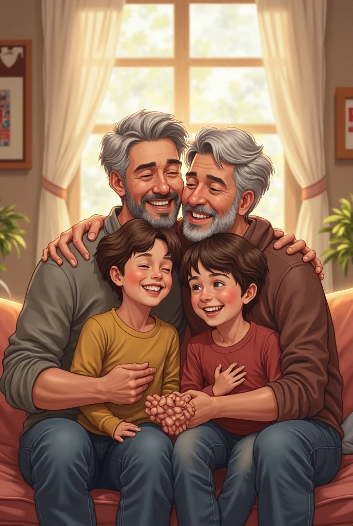 Gay dads with  twins daughter 