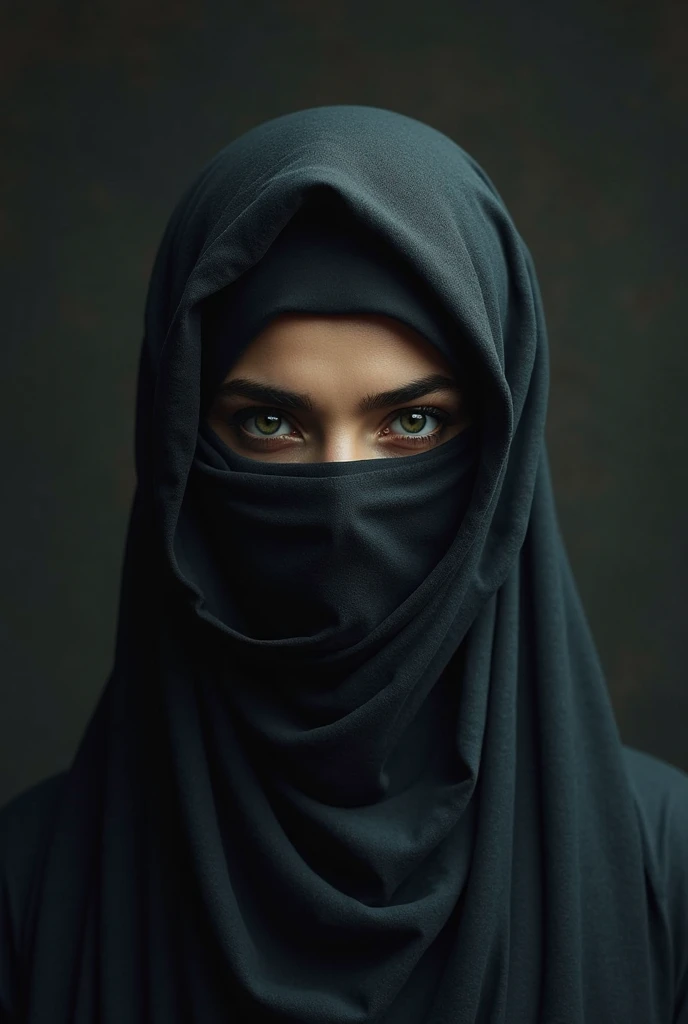 Bangladeshi with white skin tone make her covered in black color veil , without eyes everything is covered
