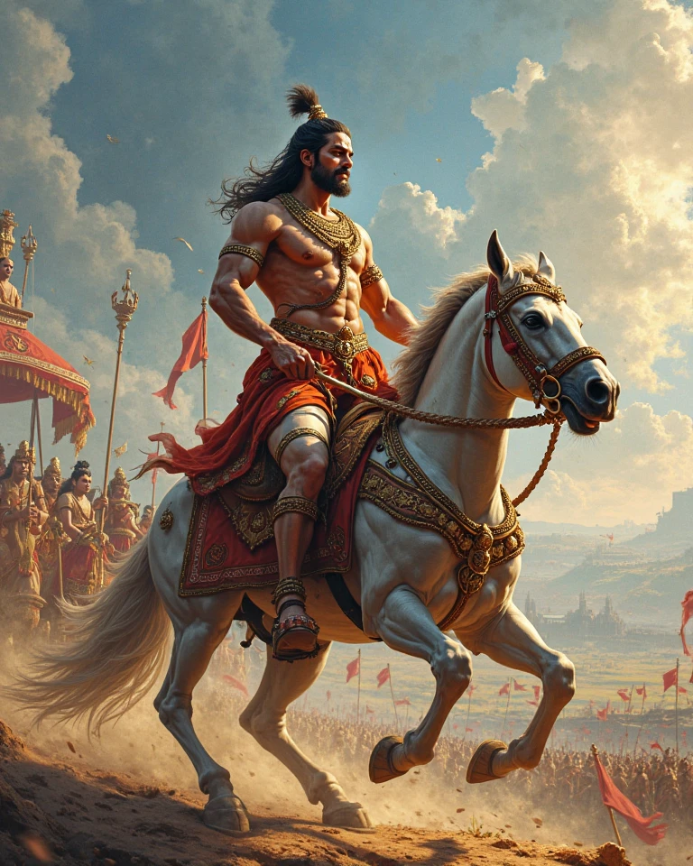 arjun and lord krishna in rath