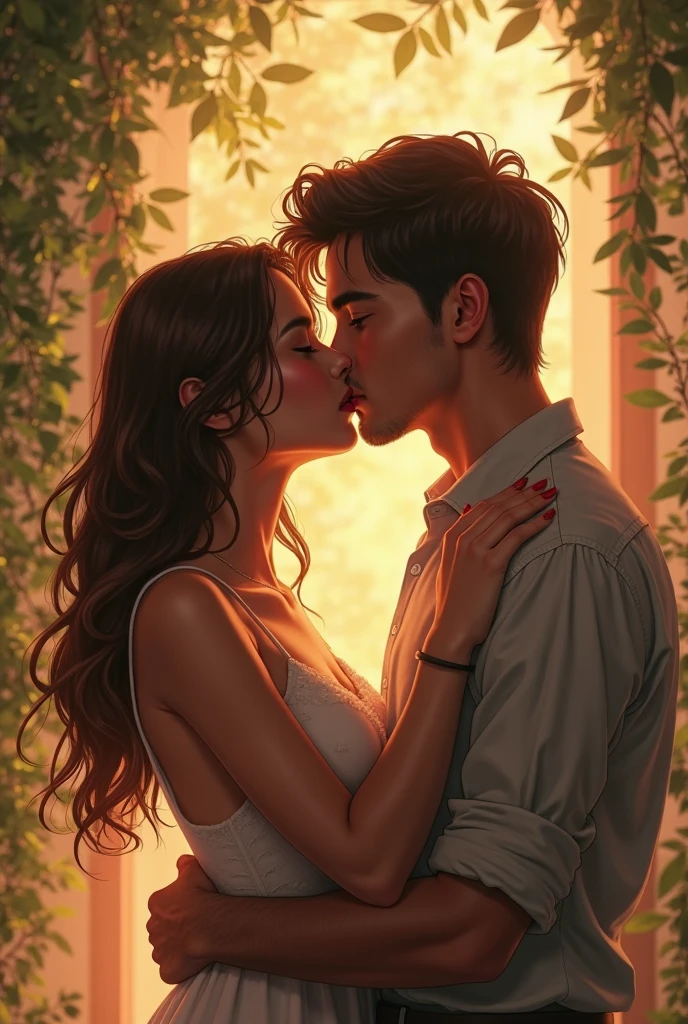 the two kissing on the mouth