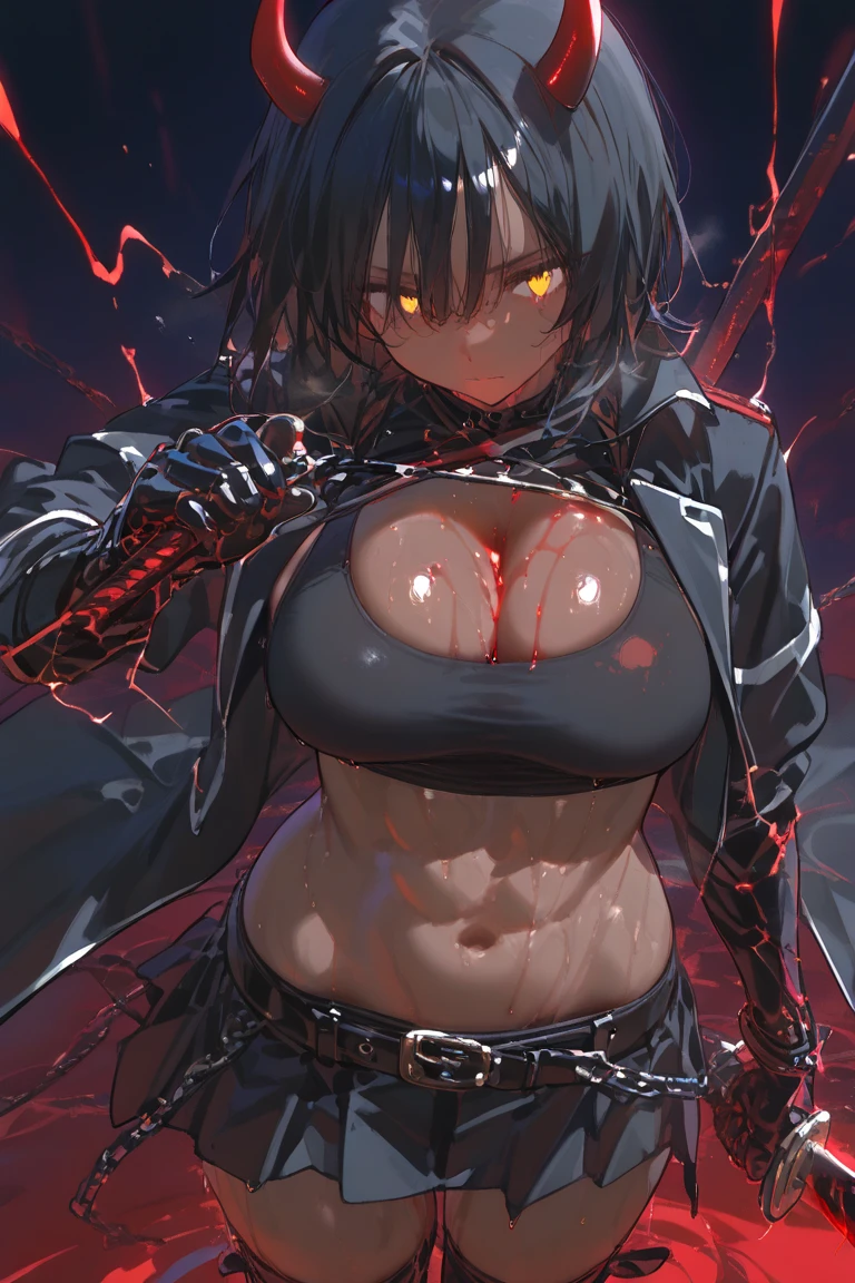(masterpiece, best quality, high quality, highres), rage , 1girl, upper body, manga, evil eyes, greyscale, glowing eyes, power
