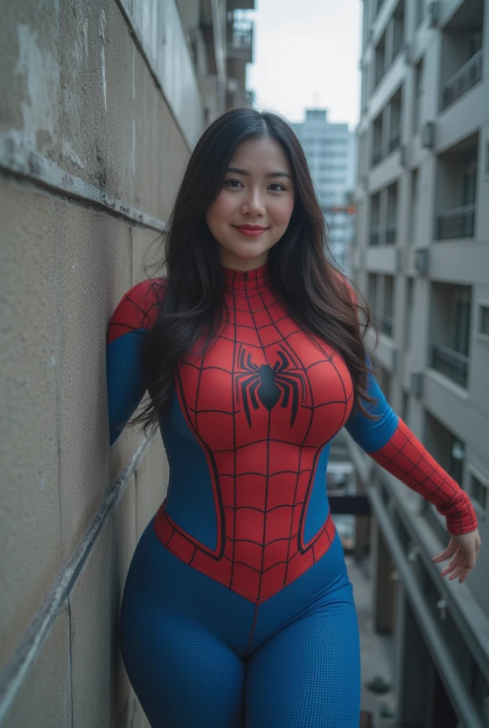 (Highest image quality, realistic depiction),(Body slippery with lotion,sweaty body),a choker,fullnude,full naked,(artistic all naked art),Colossal tits,(A beautiful woman expressing spider-man with navy and red body paint,Colossal tits,leg up,),Beautiful neon-lit downtown area with lively nightlife