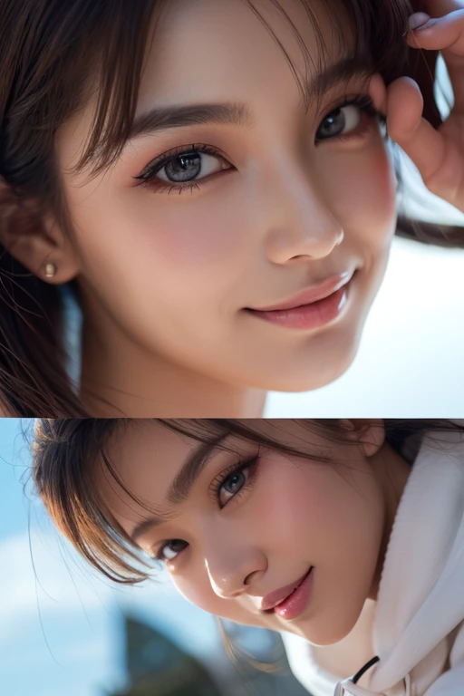 masterpiece,best quality,higher, Super sexy super cute Japanese girl、Hot, erotic and sexy lips、Big eyes、Drooping eyearilyn (;Marilyn Monroe face)、ASİAN,(brown race),dark skin,Dark brown, loosely wavy long hair,、Twin tails、To the bun、1girl,NDGE、Super big、sexual excitement(a woman looks surprised,startled,surprised,wondering,in awe,amazed,intrigued,curious,bewildered) (as an otter cuddles up,snuggles up,nuzzles into,settle down,rest,tucks itself,snuggles into,cuddle in) (between her breasts,against her chest,between her chest,close to her heart,close to her body,inside her arms) and goes to sleep. (material: oil painting,acrylic painting,canvas paint,watercolor painting) (additional details: beautiful garden,flower petals,floating petals,sunshine shining,sunlight filtering,glowing light,dappled light,soft breeze,peaceful) ((best quality,4k,8k,highres,masterpiece:1.2),ultra-detailed,(realistic,photorealistic,photo-realistic:1.37),vivid colors,HDR,sharp focus) (art style: realism,impressionism,romanticism) (color palette: pastel colors,soft hues,warm tones) (light: soft lighting,warm lighting,natural lighting)
