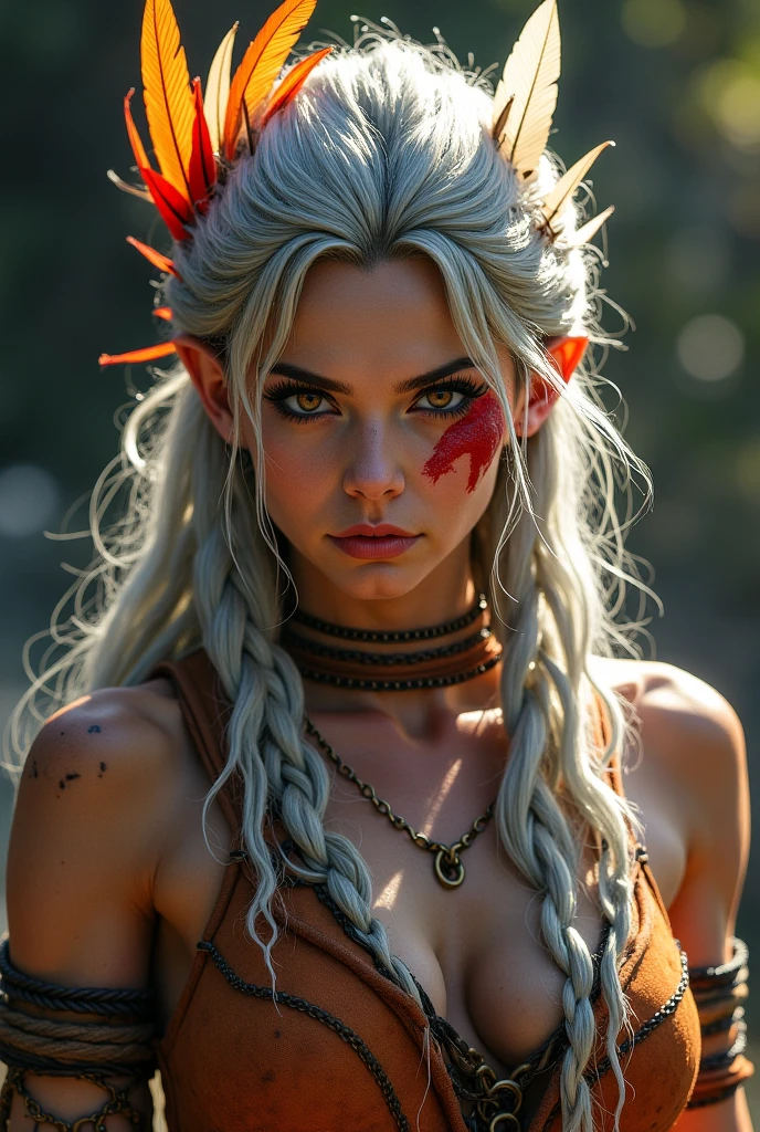 very detailed CG unity 8k wallpaper), (masterpiece), (best quality: 1.2), (high resolution), (illustration: 1.1), (movie lights: 1.1), fine, intricate details, (best illustration), 8k resolution, intricate details, best quality, realistic, ultra detailed, best lighting, best shadows, ultra hd, cryengine, ultra hd, (detailed reflections), detailed shadows , (((intricate details))), smooth, ((perfect shading)), high-quality metallic texture, metallic luster, highly detailed illustration, (realistic:1.6), (wide_shot:1.2), ( from below, dutch_angle), dutch angle, ((cowboy shot)), (beautiful detailed eyes :1.1), beautiful detailed eyes: 1.1, (realistic body: 1.2), looking at the audience, (a girl holding a white Giant dragon, surrounded by white flowers.:1.6), (with disheveled hair), (holding left hand\[prepare a sword[light skin]], (blood dripping all over body:1.1), paintbrush, (glowing eyes\[ Rubik&#39;s cube in the eyes [color yellow]), long silver hair, hair between the eyes, sigma 135mm lens, amaryllis around, (((face to face: 1.6))), complex background, dynamic camera angle, blood rain behind , (war zone), (((high quality detailed ruins))), (depth of field), ((cinematic lighting)), ((horror)), ((dark fantasy)), lovecraftian, spot color, monotone, Red, blood splatter, (best illumination), (hyper intricate details), ((ultra-detailed)), 4k unity , (extremely detailed CG:1.2), (8k:1.1), ((landscape)), Artstation, ((by sui ishida, by Wenjun Lin, by stefan morrell)), dystopian art, apocalyptic art, ((semi-realism), (realism), (dynamic), (nixeu_basic2:0.5)
