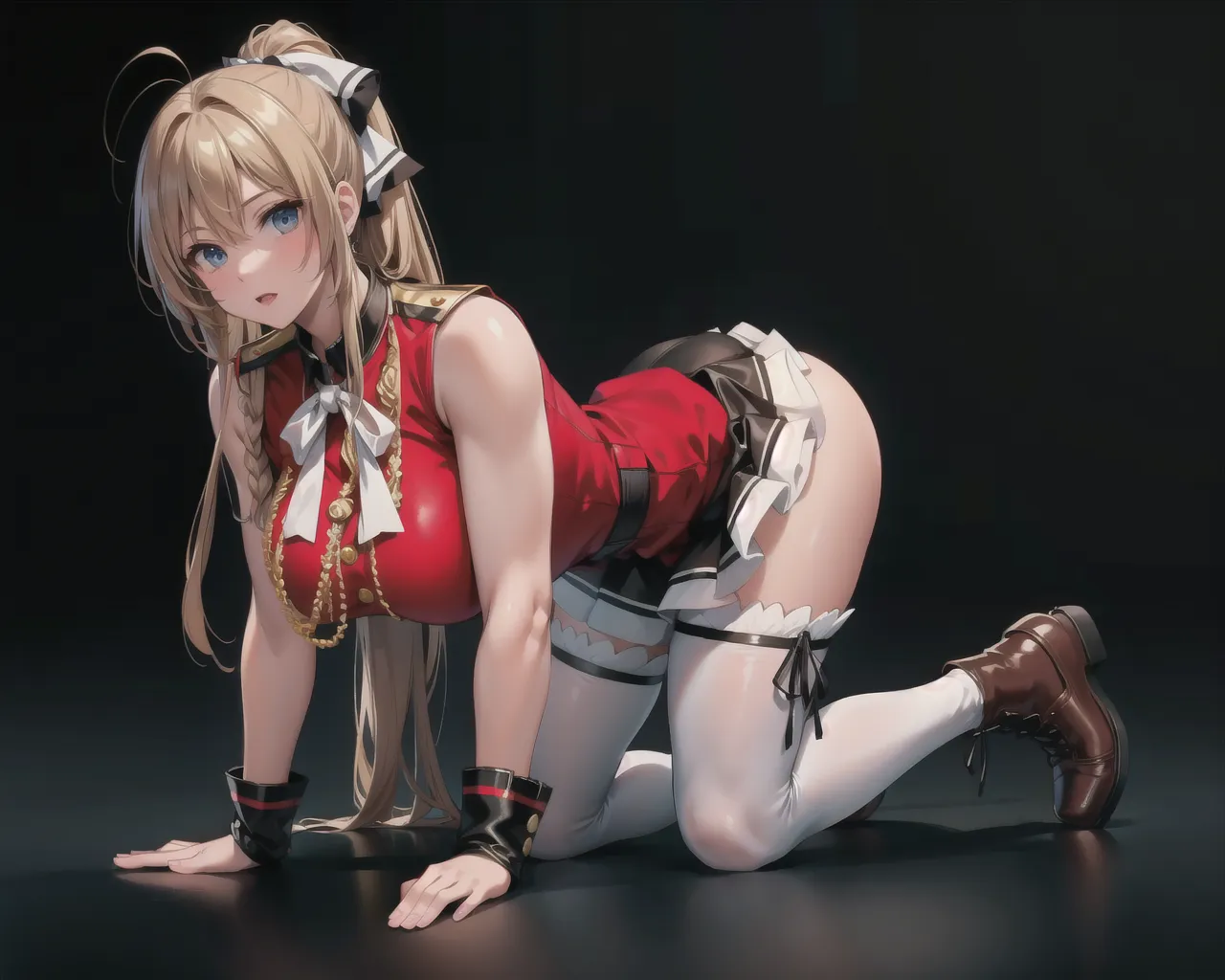 incredibly absurdres,wallpaper,realistic,photo_(medium),sparkle_background,Harley Quinn,maturity,shiny_skin,plump,gigantic_breasts,glamor,oval face,lipstick,ahegao,light_blush,standing,spread legs,looking_at_viewer,front view,hoodie,microskirt,cowboy_shot,arms_behind_back,((green lace panties)),cameltoe, black stockings, black