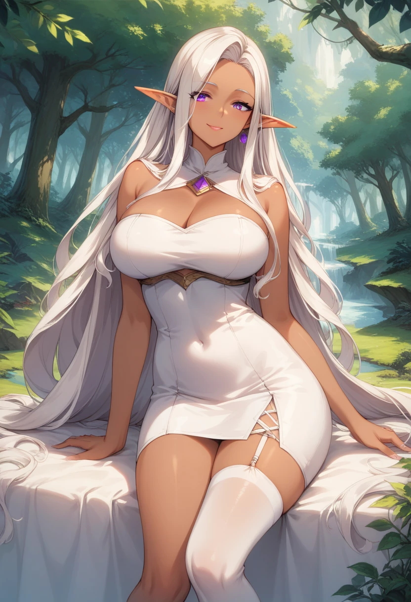 Just one girl,Best quality, 4k, high resolution, body stuck dress, perfect smile, gorgeous, white skin, ahegao face(hentai face) ,light white hair(long sweeping white hair),wearing head band, wearing bodystuck dress with long sleeves and red edges, Wearing bodycorn dress, clothes are stuck in body, bodyfit outfit,1 girl, solo, seductive look, elegance and charm, (masterpiece, best quality, high resolution), looking at the viewer, standing, (intricate and beautiful:1.2), (detailed light:1.2), (soft light, side light), (high resolution textures) , holding leash in hand(chain leash), outdoor, Burmese girl, wearing gorgeous jewelary, wearing harness over the outfit ,outdoor background, sun light, attractive, sexy, mature and hot, young,(masterpiece:1.3), (disorganized:1.3), (highest quality:1.3), perfect anatomy, detailed face, front view, perfect right hands, looking at viewer, (Super detailed:1.3), (best shadow:0.7), (treated hair), fine eyes, beautiful eyes, young aged woman, alone, standing, crystal earrings,closed_mouth, , outdoors,Thick thighs, arrogant face, small
