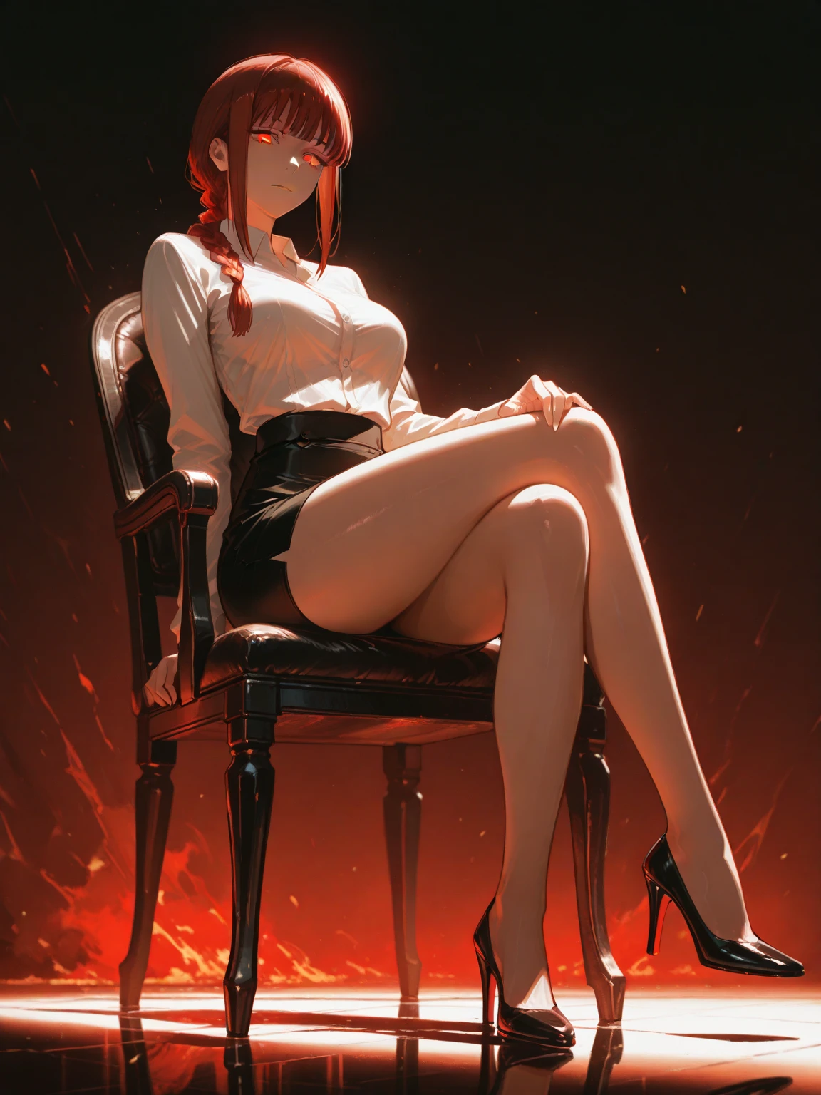 a beautiful girl in a short red dress, detailed cleavage, black lace stockings, small nipple, sitting pose in a salon with legs spread, masturbating, (best quality,8k,highly detailed,photorealistic:1.37),(masterpiece:1.2),realistic,extremely detailed,hyper detailed face and body,vivid colors,cinematic lighting