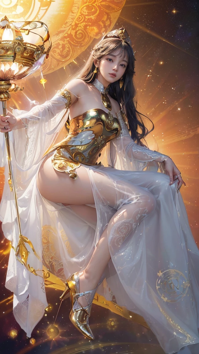 8k Wallpaper,grand,(((masterpiece))), (((best quality))), ((ultra-detailed)), (illustration), ((an extremely delicate and beautiful)),dynamic angle,rainbow hair,detailed cute anime face,((loli)),(((masterpiece))),anmasterpiece, best quality, incredibly absurdres, high detail background, (glowing effect), starry sky, glowing nebula sky, colorful,Mushrooms, fantasy, 1girl, solo, long hair,More Detail,Full Body