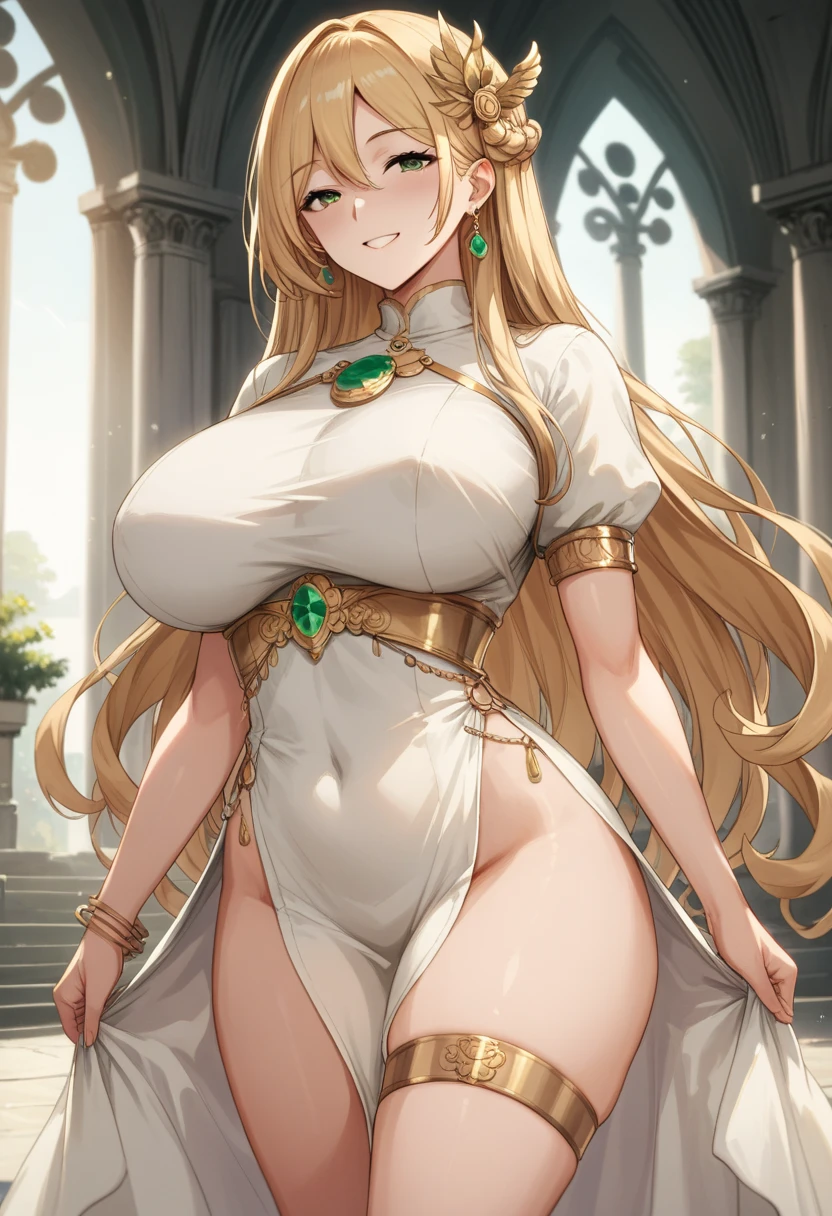 (masterpiece, best quality, high resolution, ((full body, standing,))((huge breasts)) 1 sphinx, very long golden and messy hair, lioness body lioness hands and feet, lioness ears and tail ,((dark skin)) agila wings, jewelry
egypsia,((whole body))