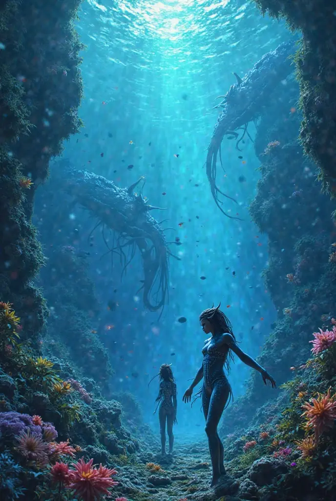 Create the setting of a planet where the species that inhabits it is a species of aquatic human that evolved to live in marine or coastal environments.. They developed adaptations such as interdigital membranes, Greater lung capacity and the ability to metabolize oxygen dissolved in water.

 Extraterrestrial living in the place, a description of the anatomy of each species and the animals and vegetation of the place. That species have biological logic. And they are based on an evolutionary theory.