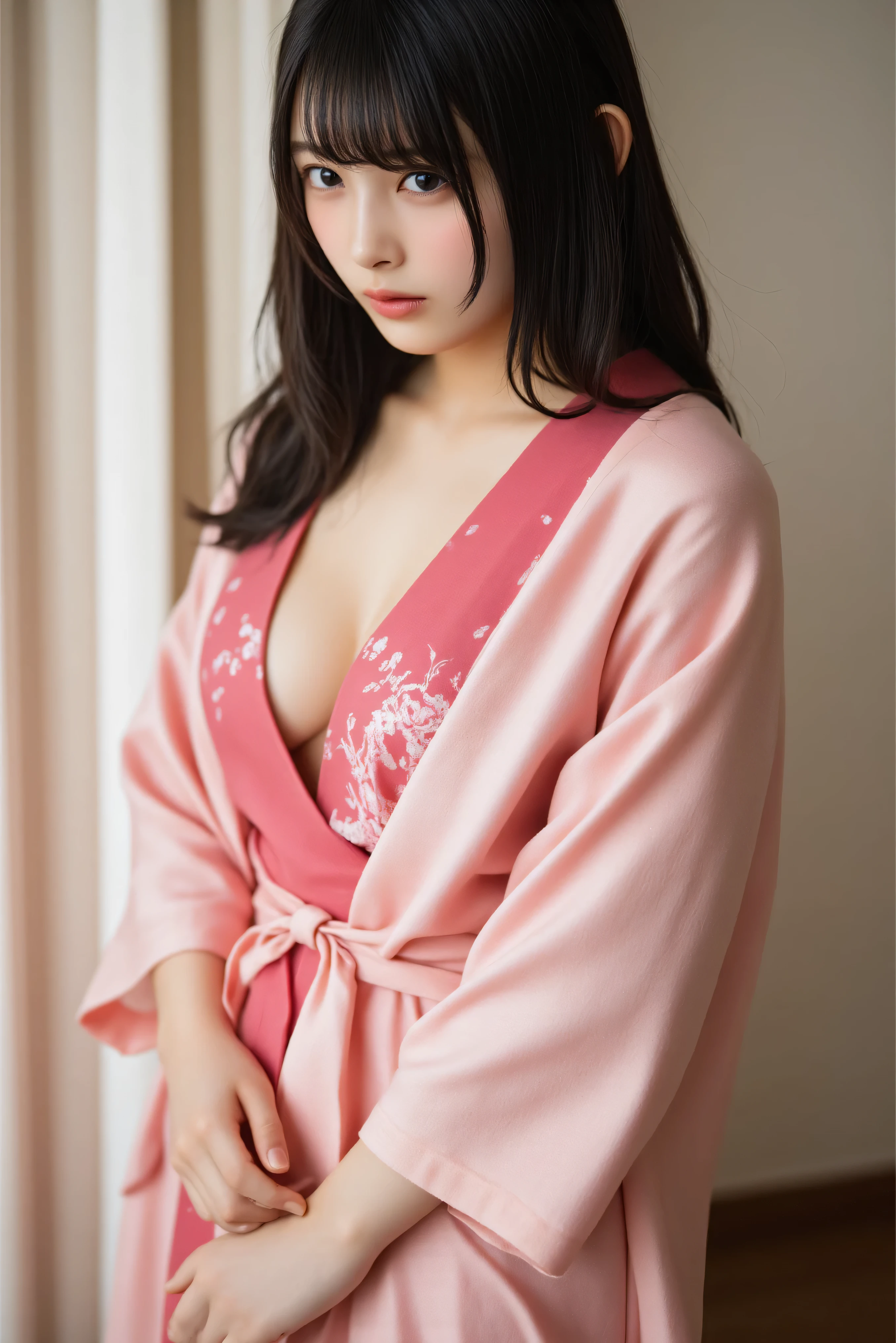 Office, evening, overtime work, Japanese woman,30 years old, long black hair, beautiful, competent woman, looking away, heart-stopping, 8K photo, high quality
Outfit: Mature bikini showing off her long